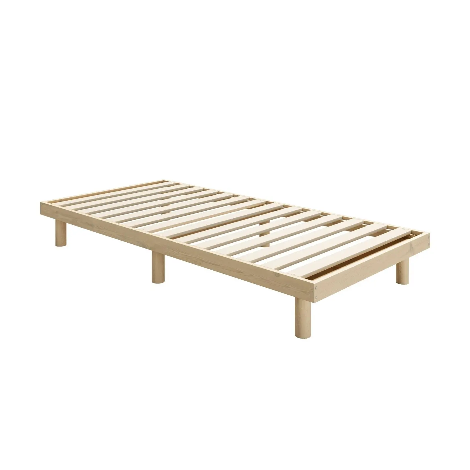 Oikiture Bed Frame Single Size Wooden Base Bed Platform