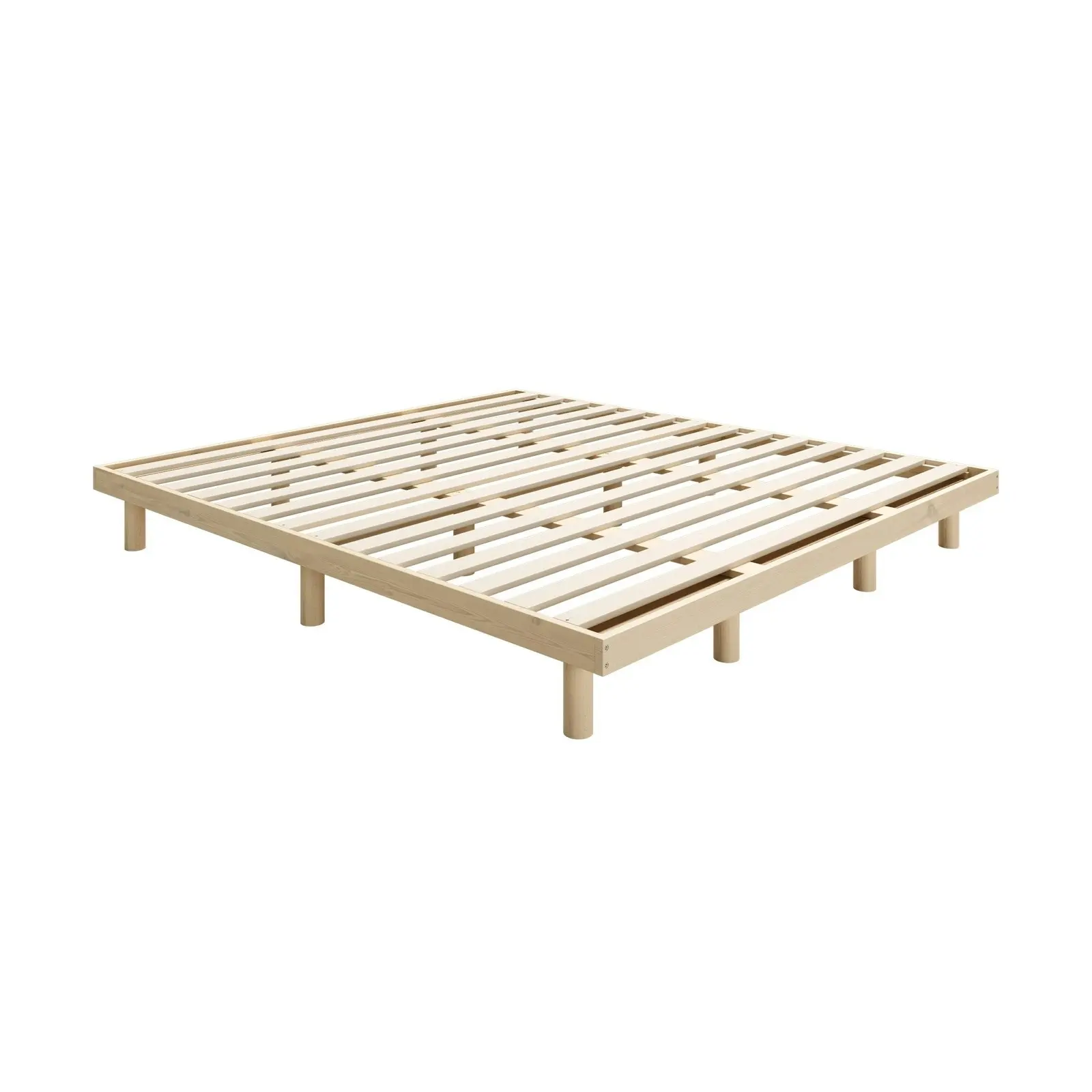 Oikiture Bed Frame King Size Wooden Base Bed Platform