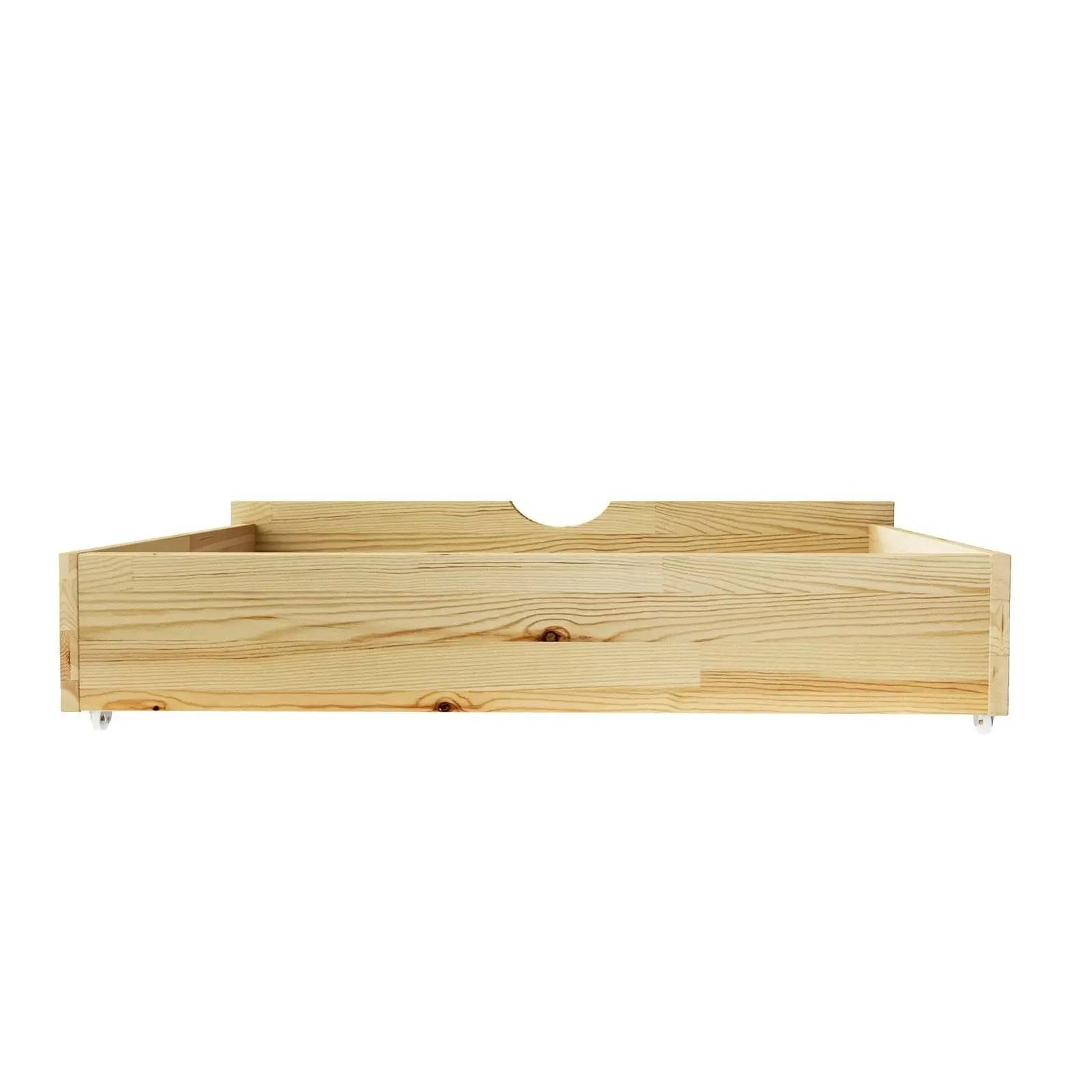 Oikiture Storage Drawers Trundle for Bed Frame Base Timber Wooden 2X