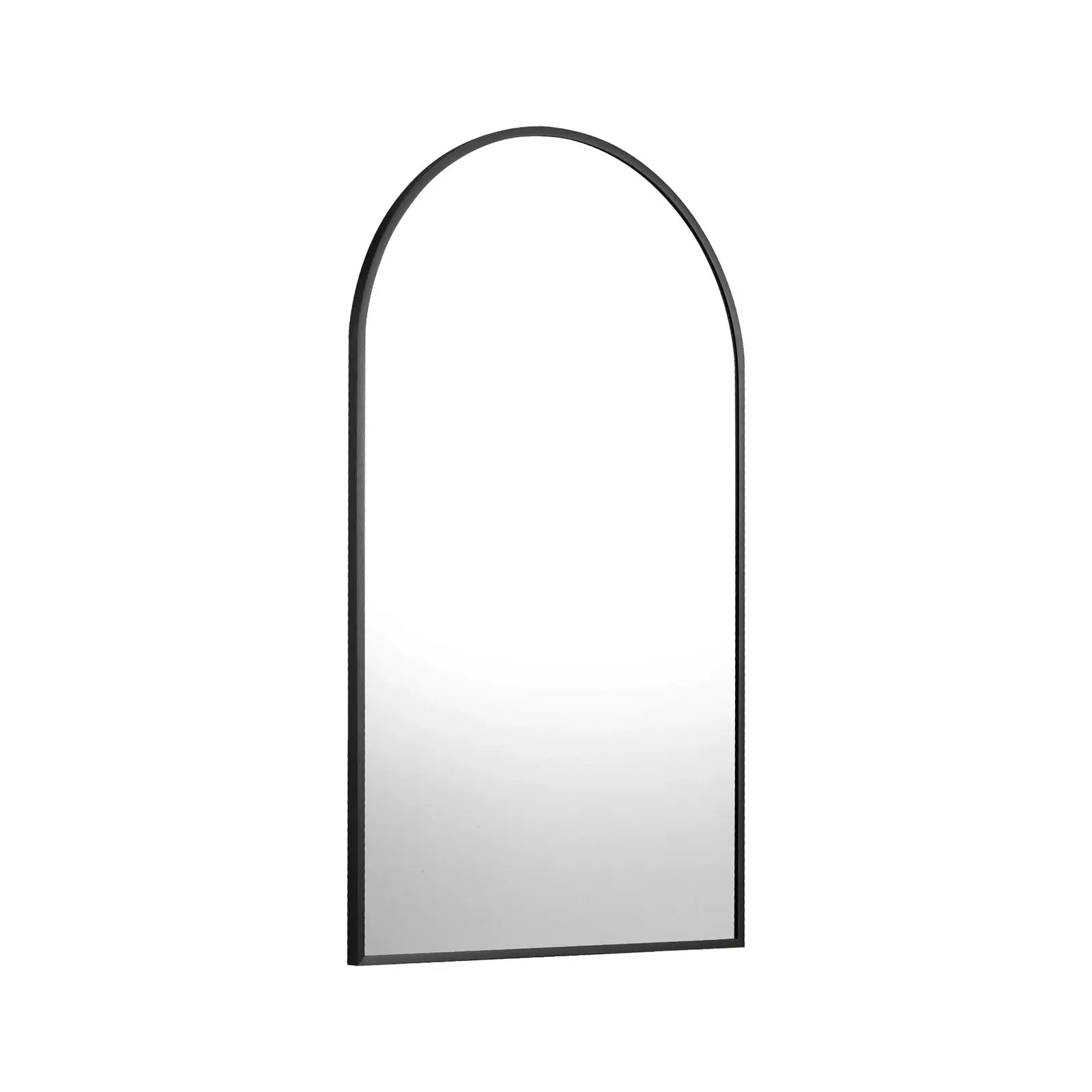 Oikiture Wall Mirrors 86x50cm Arched Makeup Mirror Home Decor Black