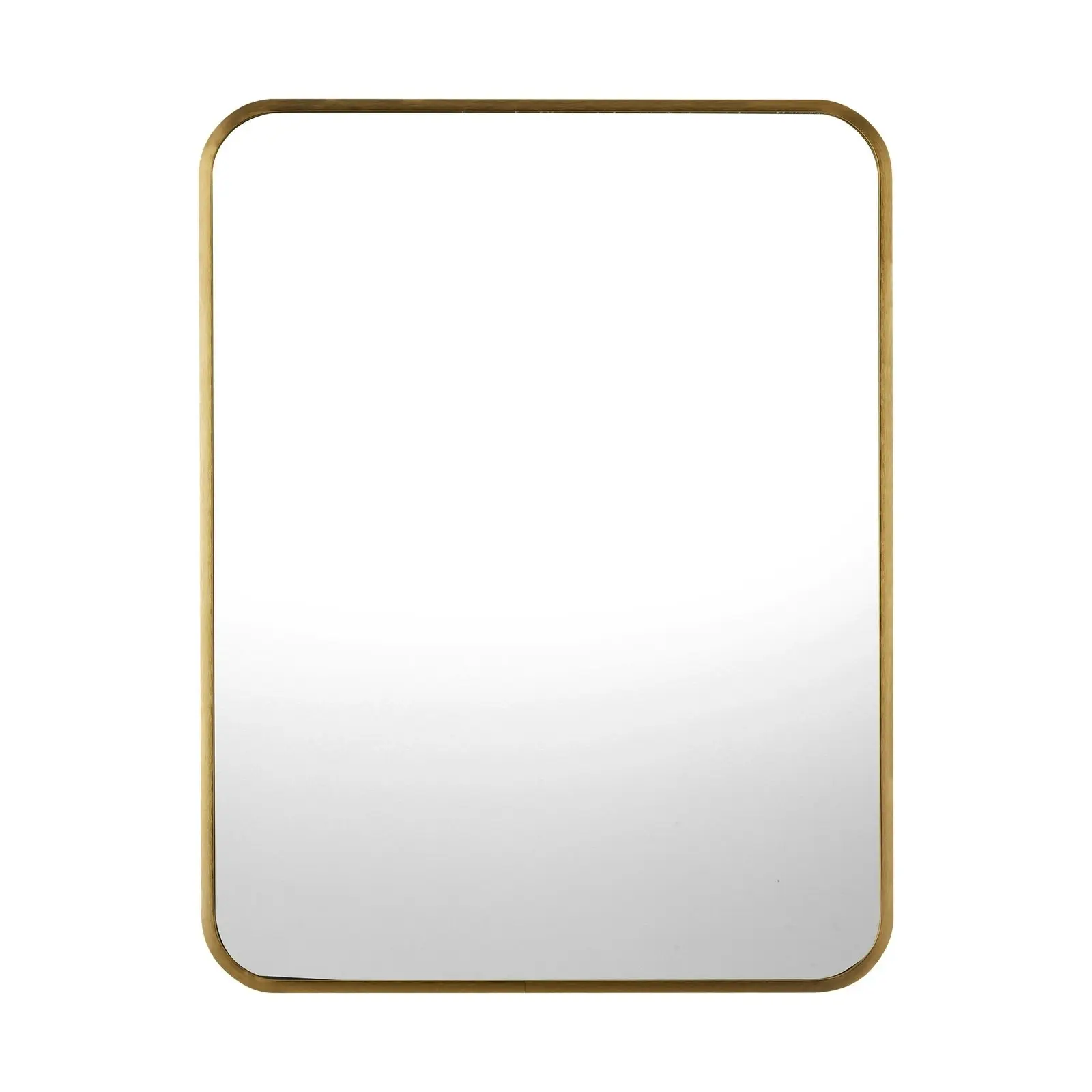 Oikiture Wall Mirrors Rectangle Makeup Mirror Metal Frame 65x50cm Gold