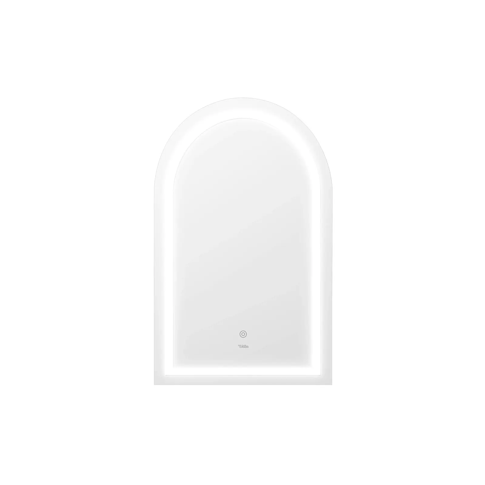 Welba LED Arched Bathroom Mirror Anti-fog Smart Makeup Wall Mirrors 86x50cm