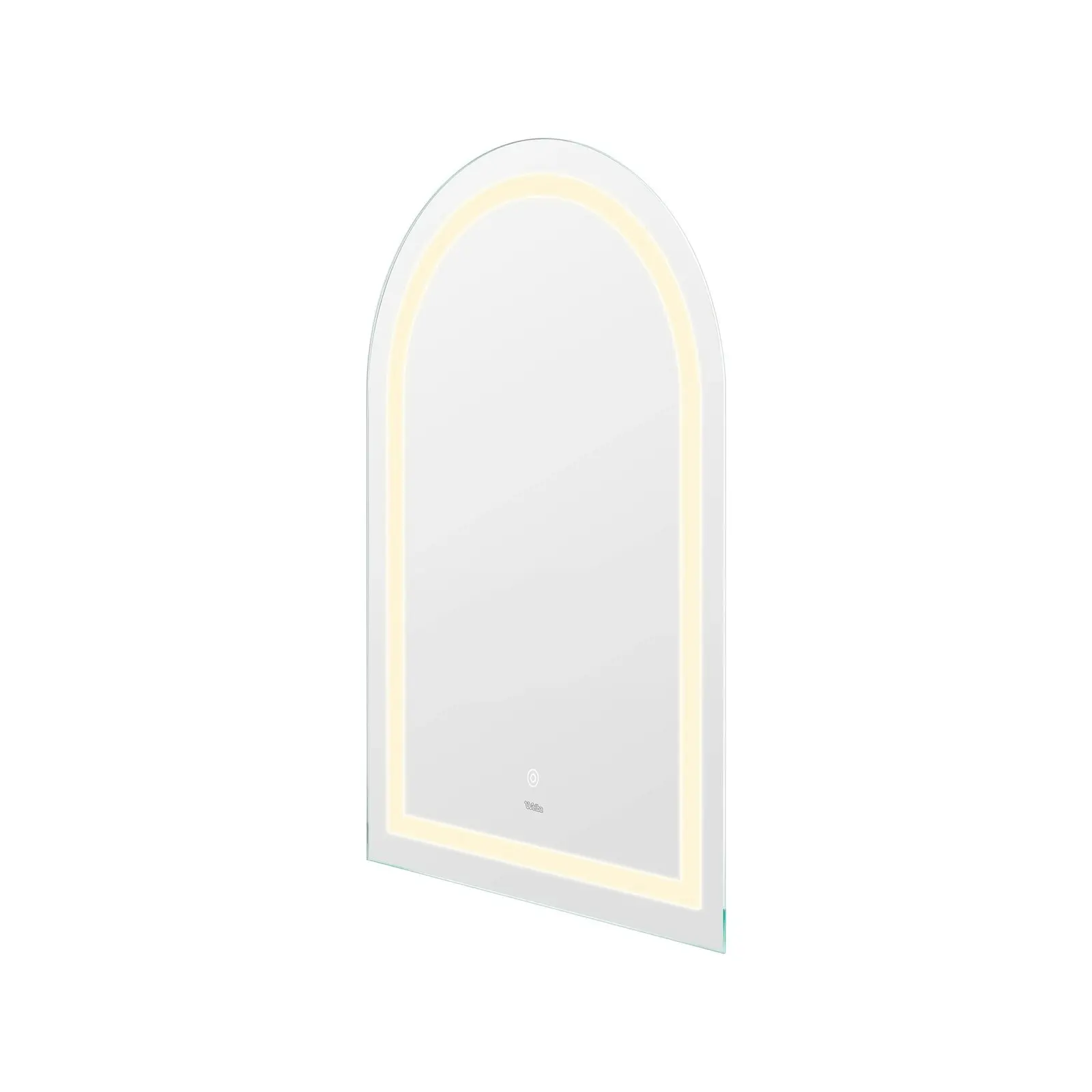 Welba LED Arched Bathroom Mirror Anti-fog Smart Makeup Wall Mirrors 86x50cm