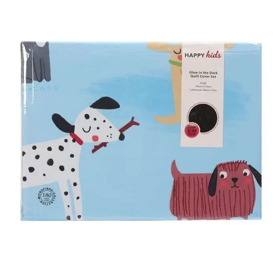 Woof Glow in the Dark Quilt Cover Sets by Happy Kids