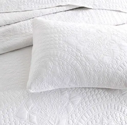 Asher White Jacquard Coverlet Set by Renee Taylor