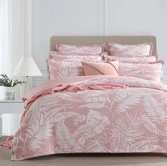 Palm Tree Clay Jacquard Quilt Cover Set by Renee Taylor