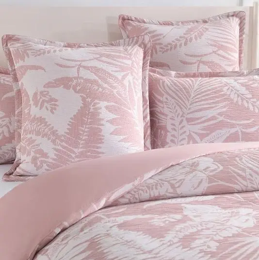 Palm Tree Clay Jacquard Quilt Cover Set by Renee Taylor