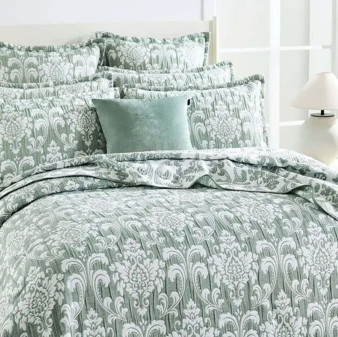 Tahlia Jade Jacquard Coverlet Set