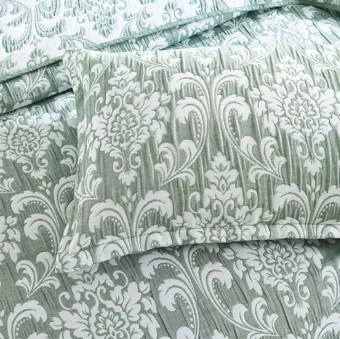 Tahlia Jade Jacquard Coverlet Set