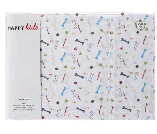 Bones Printed Microfibre Sheet Sets by Happy Kids