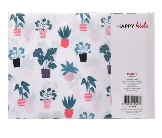 Plant Printed Microfibre Sheet Sets by Happy Kids