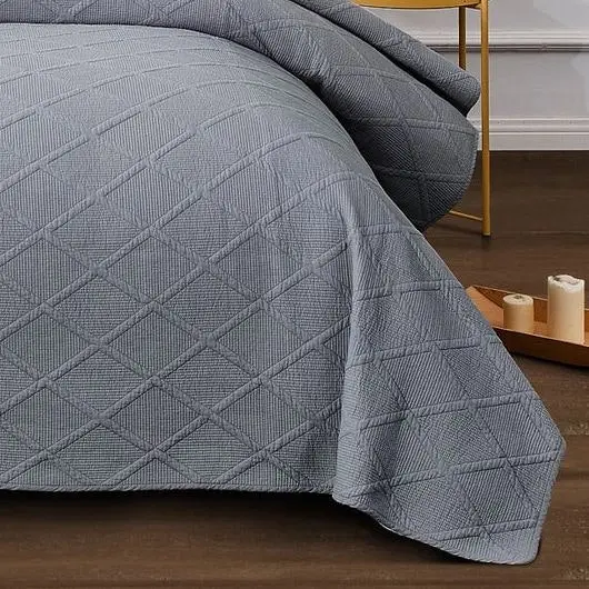 Misty Grey Bedspread set by Classic Quilts