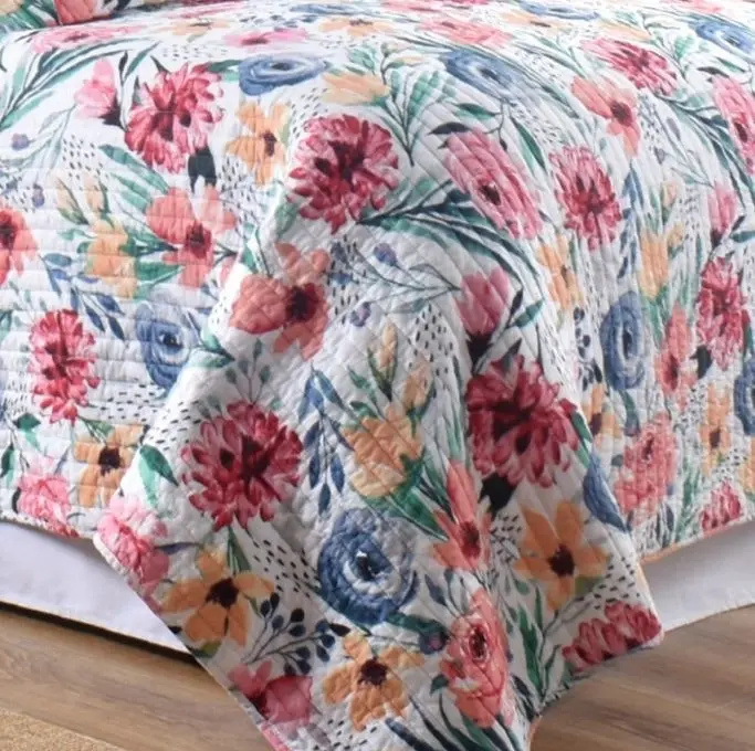 Blossom Cotton Coverlet Set by Classic Quilts