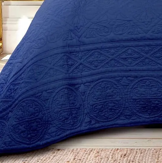 Navy Classic Cotton Coverlet Set by Classic Quilts