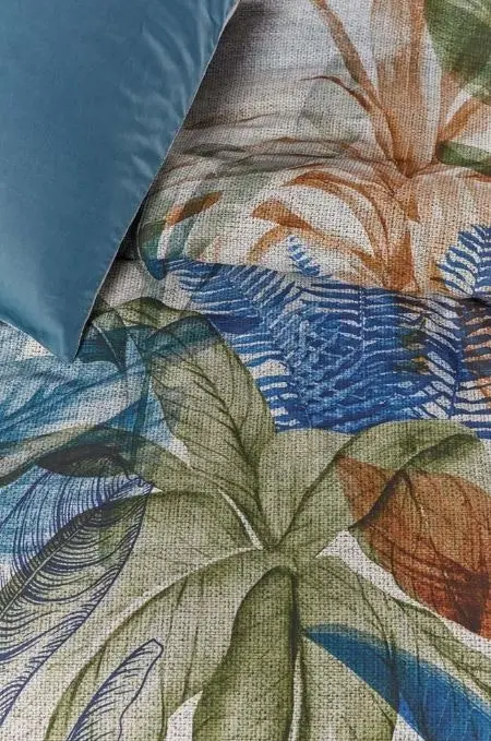 Isla Blue Cotton Sateen Quilt Cover Sets by Bedding House