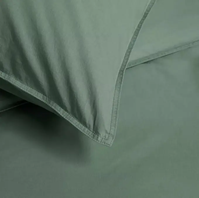 Organic Cotton Basic Green Organic Cotton Quilt Cover Sets by Bedding House