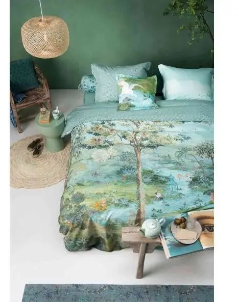 Pip Paradise Green Cotton Quilt Cover Set by PIP Studio