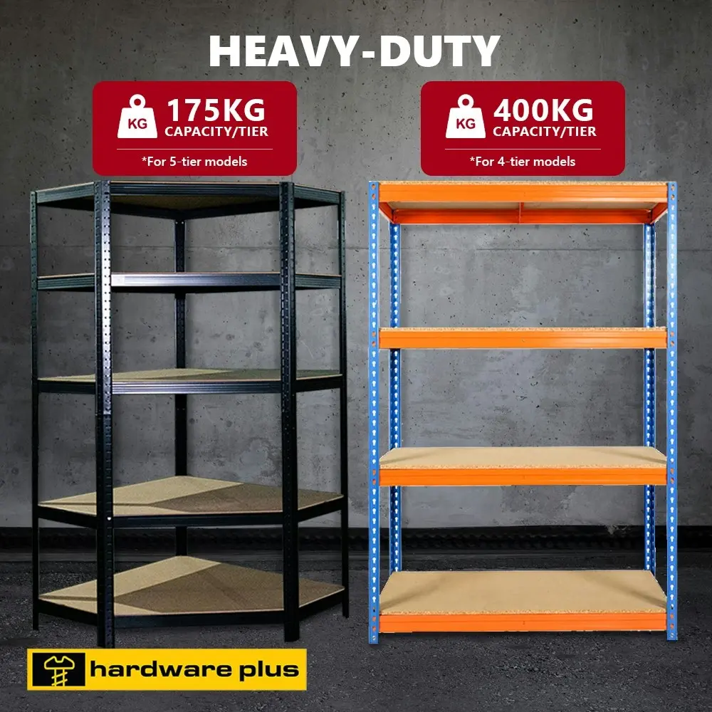 HARDWARE PLUS Corner Warehouse Shelving Garage Rack Heavy Duty Racking 5-Tier -Silver