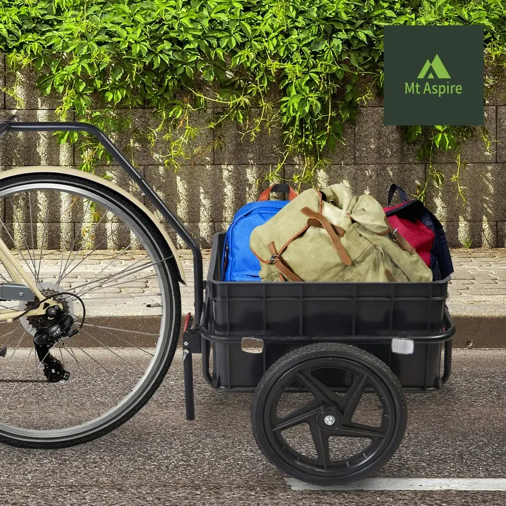 Mt Aspire Bicycle Cargo Trailer with Cart and Cover Bike Wagon Trailer 60kg