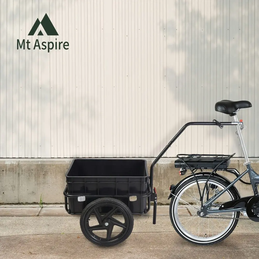 Mt Aspire Bicycle Cargo Trailer with Cart and Cover Bike Wagon Trailer 60kg