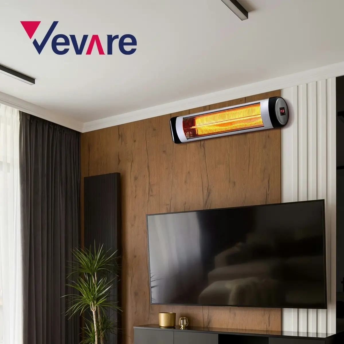 Vevare Electric Strip Infrared Heater Radiant 2500W Patio Space Heaters Intdoor