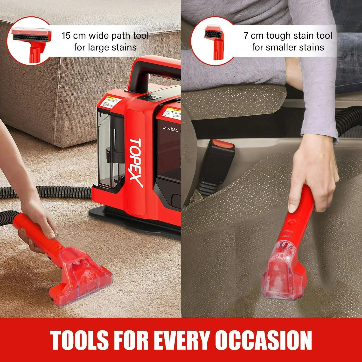 Topex Carpet and Upholstery Spot Cleaner Professional Stain Remover SpotWasher