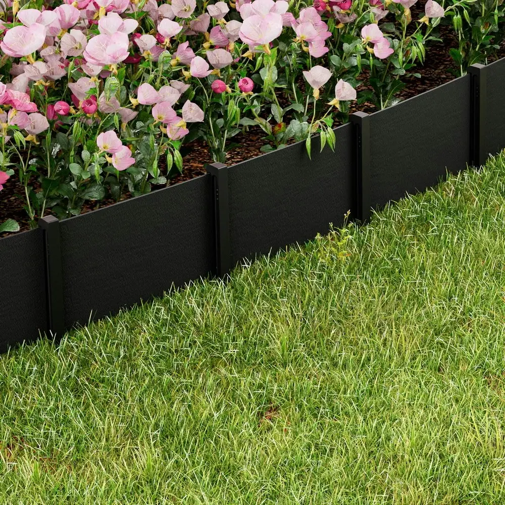 Greenfingers Garden Edging 15CM x 30M Border Support Landscape Edge Black