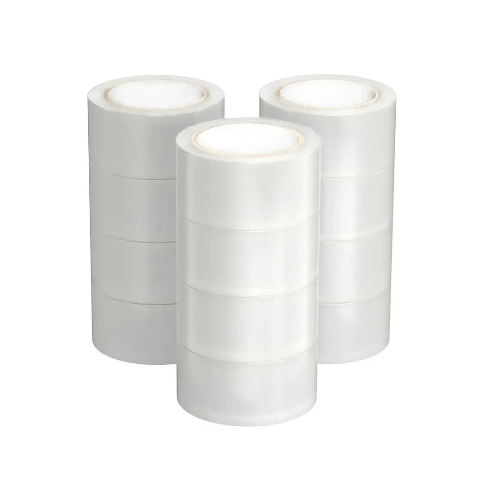 12 Rolls Packing Packaging Tape Sticky Clear Sealing Tapes Transparent 48mmx75m