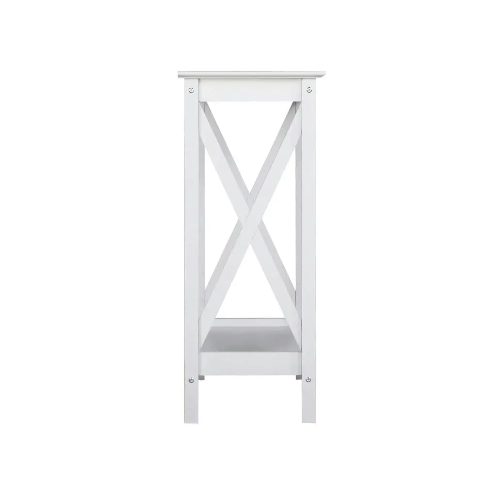 Maestro Furniture Isnelda Modern Stylish Wooden Hallway Console Hall Table Desk - White