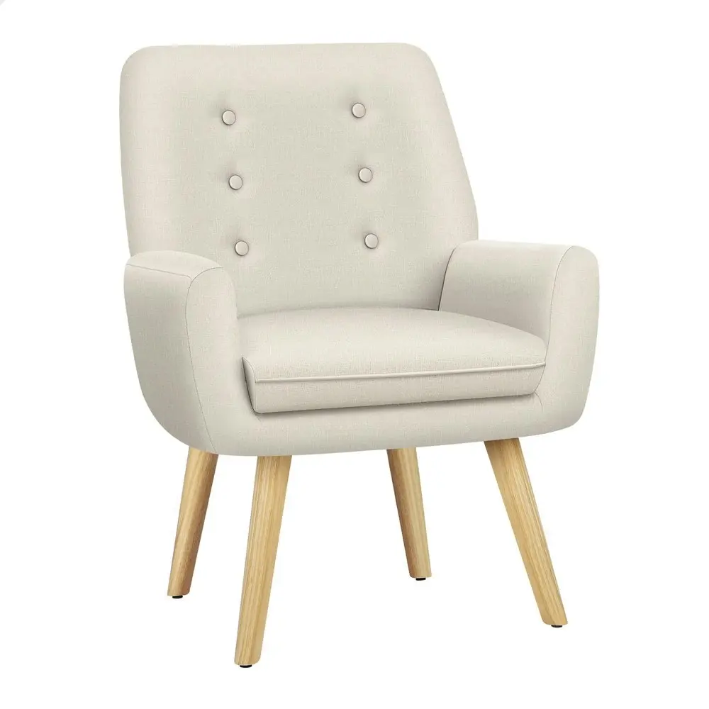 Alfordson Armchair Lounge Accent Chair Fabric Beige