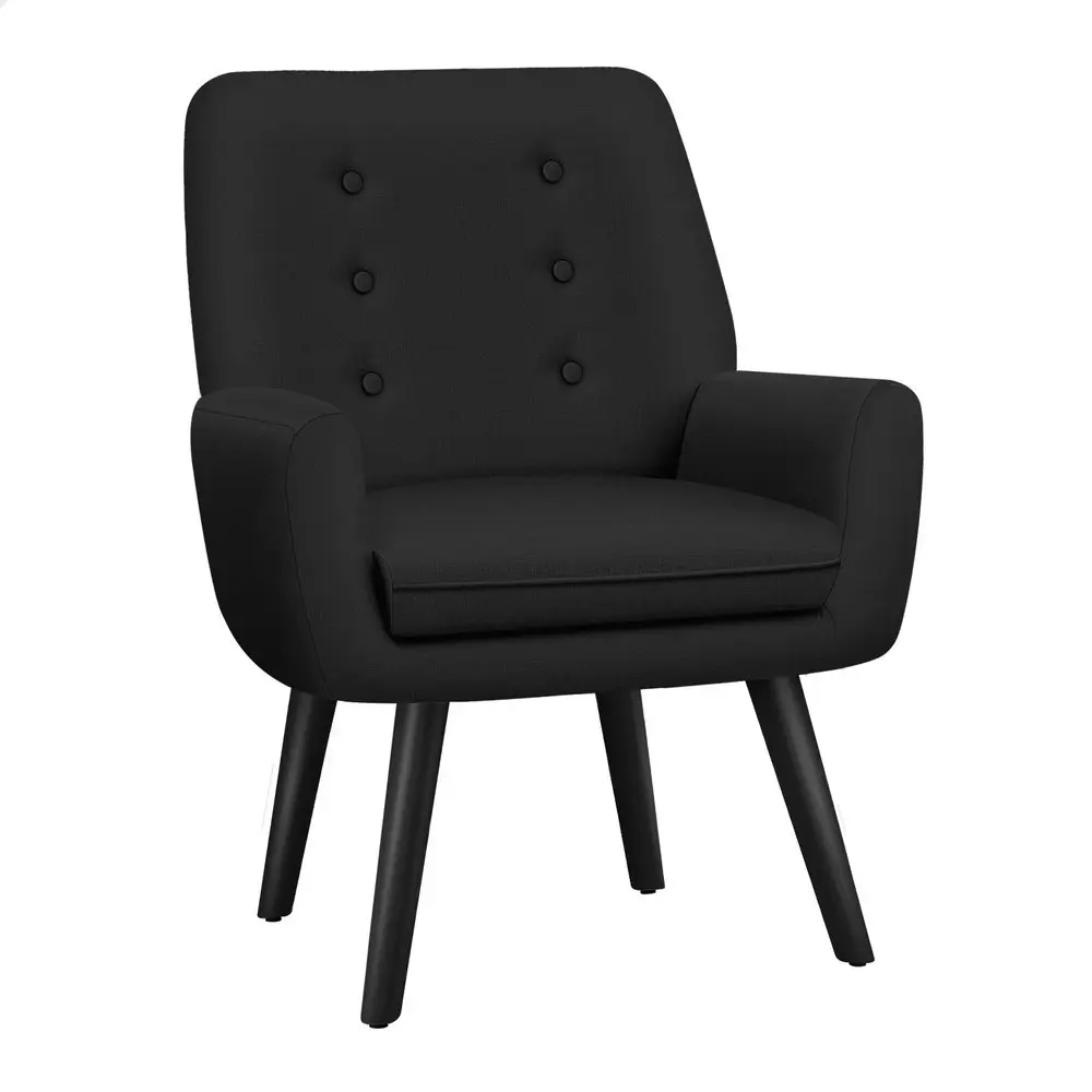 Alfordson Armchair Lounge Accent Chair Fabric Black