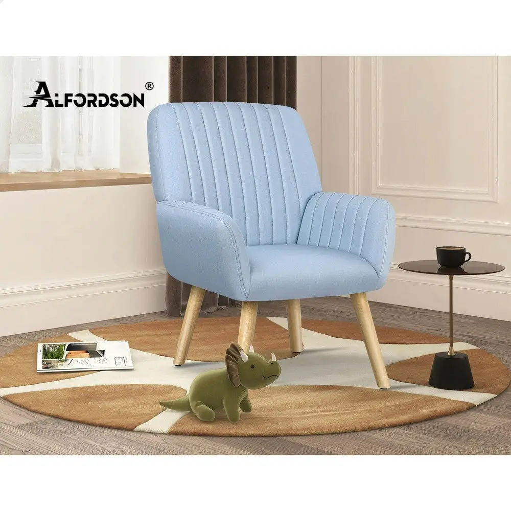 Alfordson Armchair Lounge Accent Chair Fabric Blue