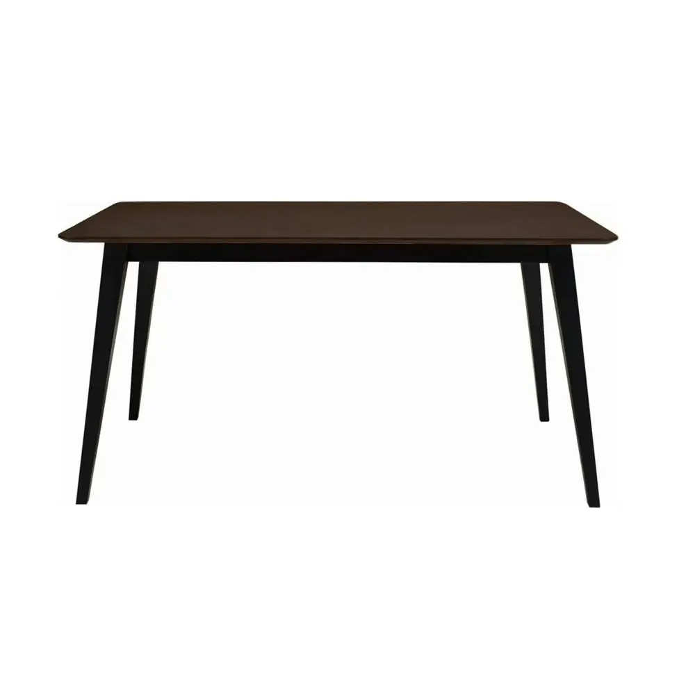 HomeStar Kanaka Wooden Rectangular Kitchen Dining Table 140cm Walnut/Black