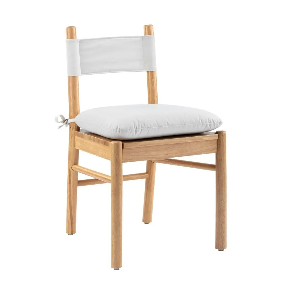 Design Square Set Of 2 Casey Wooden Kitchen Dining Chair W/ Cushion White/Oak