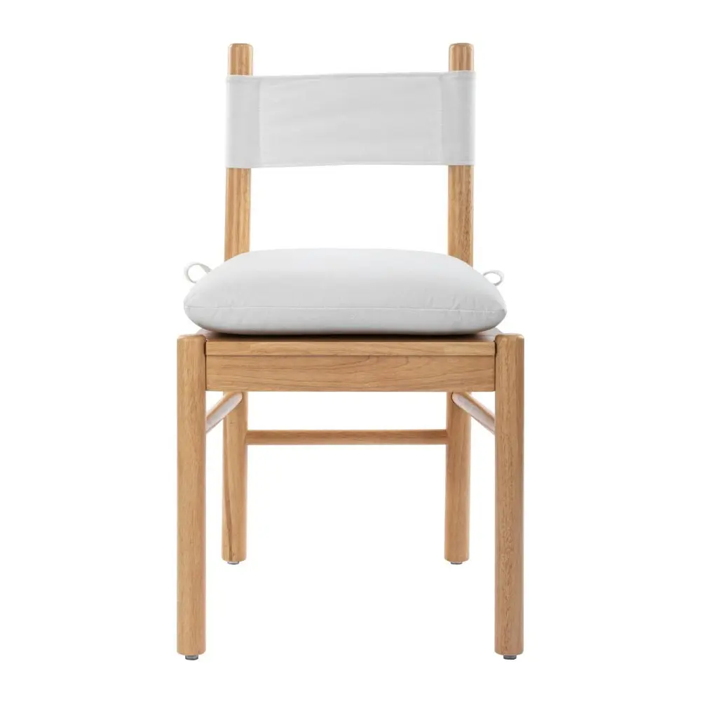 Design Square Set Of 2 Casey Wooden Kitchen Dining Chair W/ Cushion White/Oak