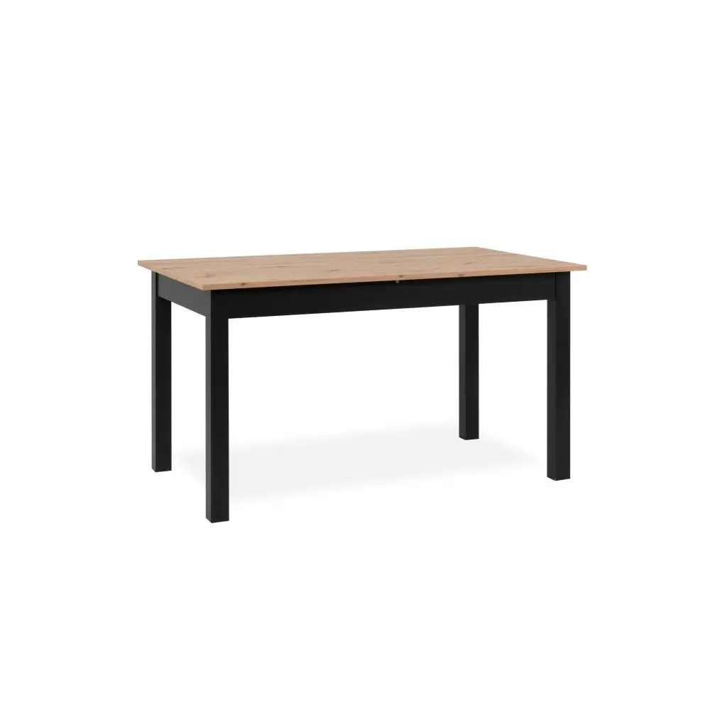 Design Square Elena Wooden Extendable Square Rectangular Dining Table 140-180cm - Black/Oak