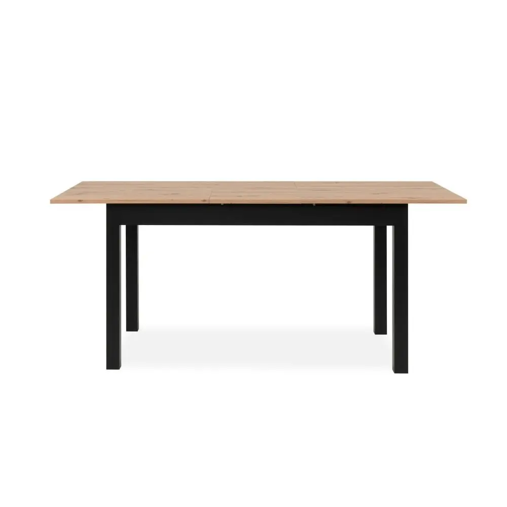 Design Square Elena Wooden Extendable Square Rectangular Dining Table 140-180cm - Black/Oak