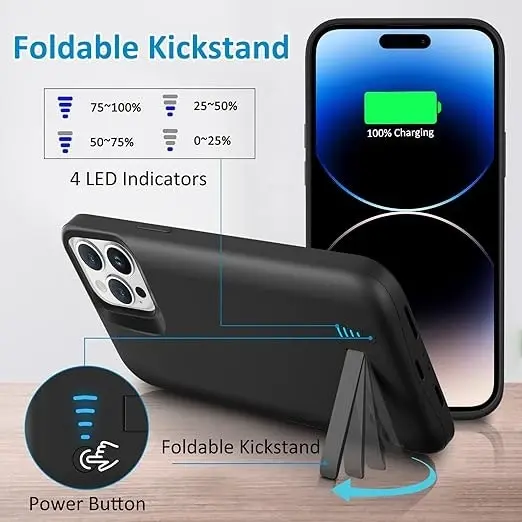 For iPhone XR Smart Battery Power Bank Charger Cover