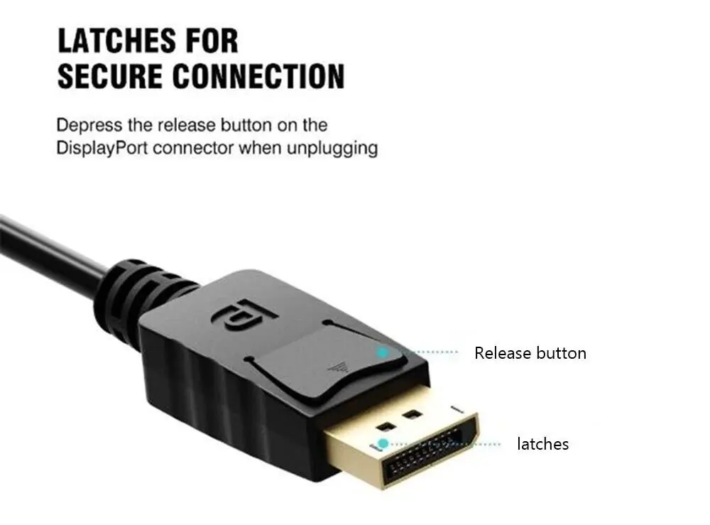 DisplayPort to Display Port Cable DP to DP Male to Male 1.8m 1080p@60hz Full HD