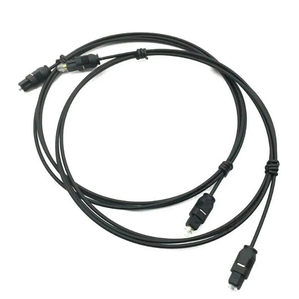 2M | Ultra-Premium Optical Fiber Digital Audio Cable Lead Cord To slink Black S/PDIF