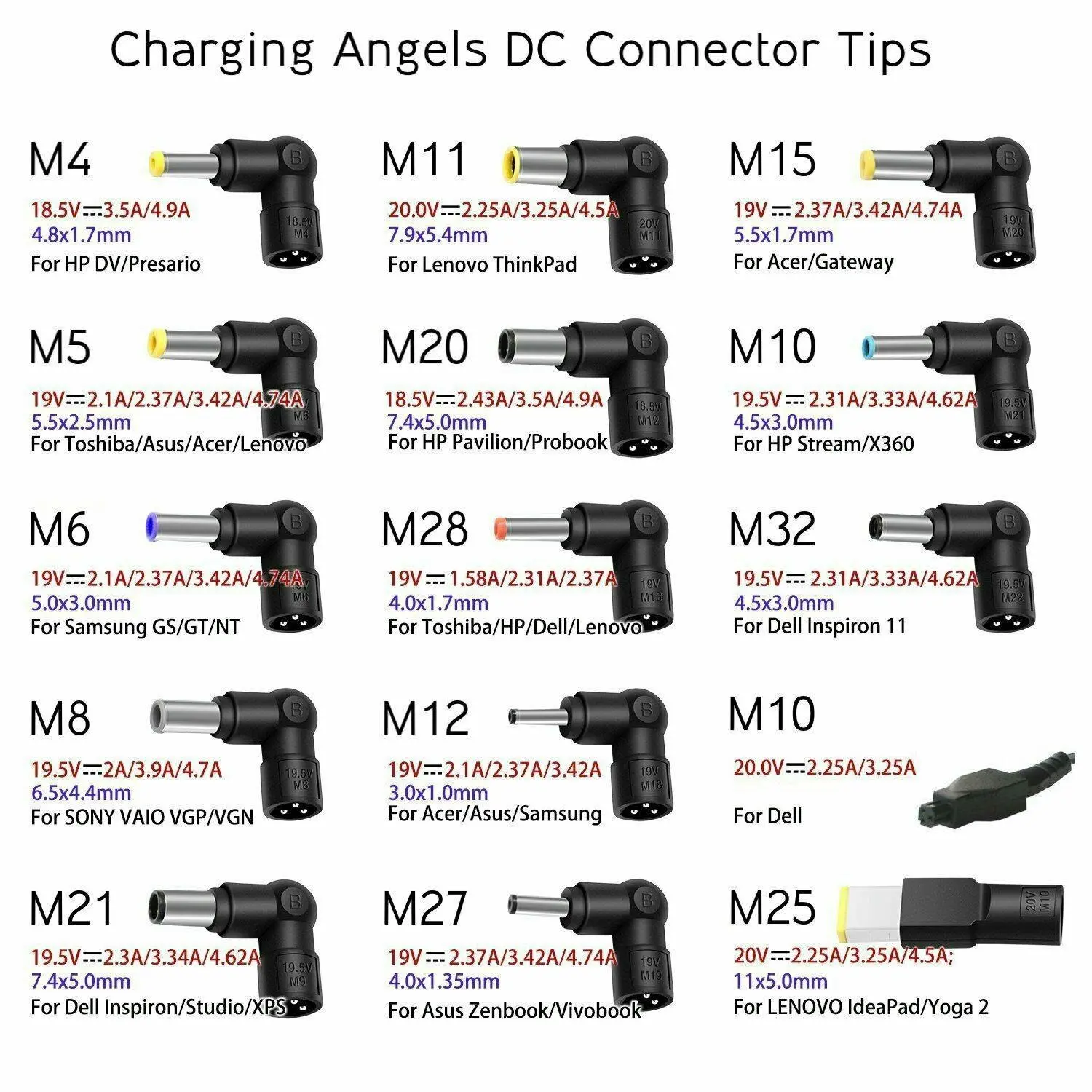 15 Pins Universal 90W Charger Adapter For Laptops | Dell Toshiba Sony HP Asus Acer