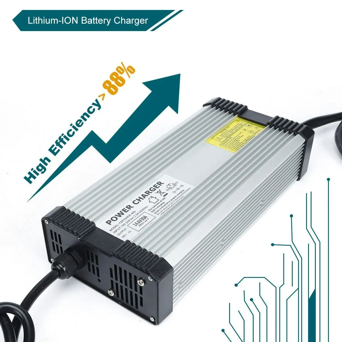 Lithium Battery Charger Lithium Iron For LiFePO4 12V 20A AC/DC 14.6V