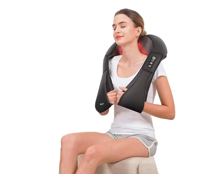 LivinZen Shiatsu 3D Portable Infrared Belt Shoulder, Neck, Back & Calf Massager