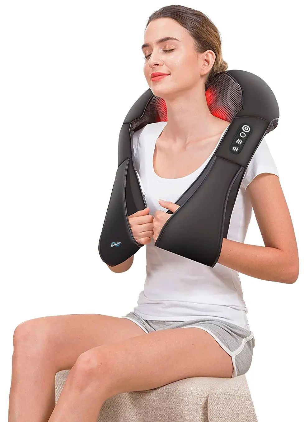 LivinZen Shiatsu 3D Portable Infrared Belt Shoulder, Neck, Back & Calf Massager