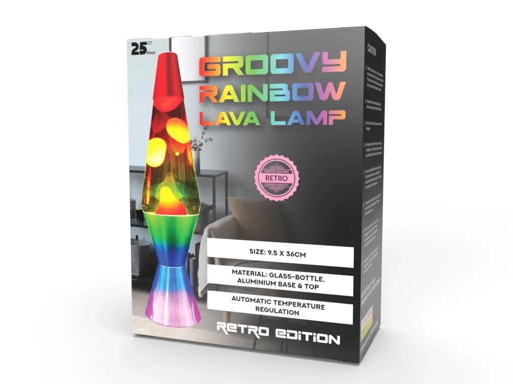 25th Hour Retro Rainbow Lava Lamp