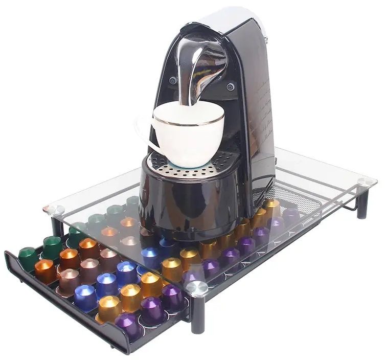 The Kitchen Galleria Glass Top Coffee Capsule Storage Drawer