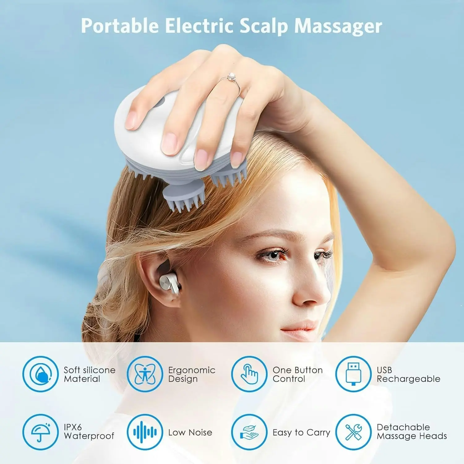 LivinZen Rechargeable Scalp & Body Massager