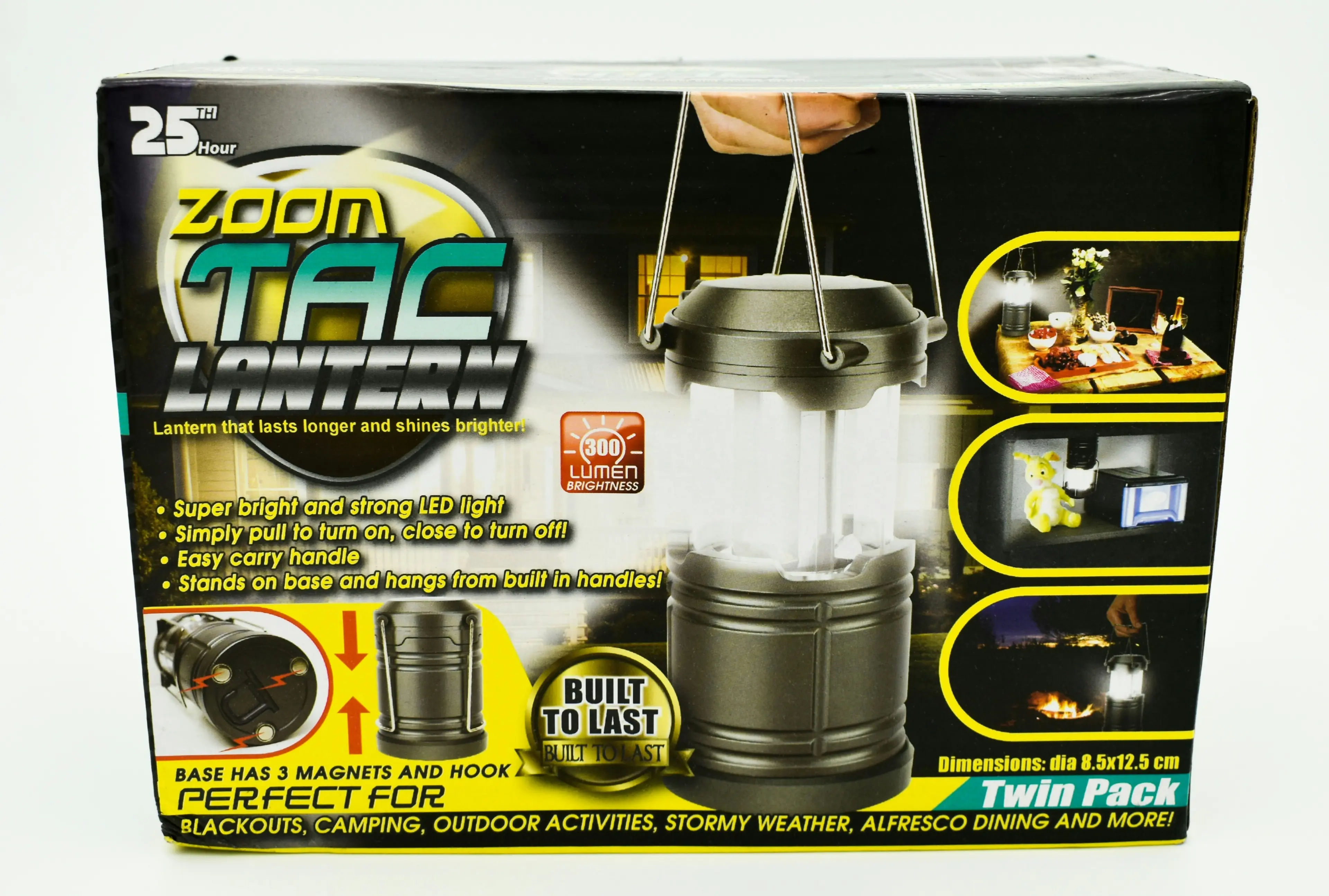 25th Hour Zoomtac LED Lantern with Handle Twin Pack