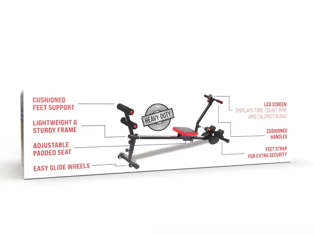 Ativo Compact Aerobic Rowing Machine for Total Body Workout