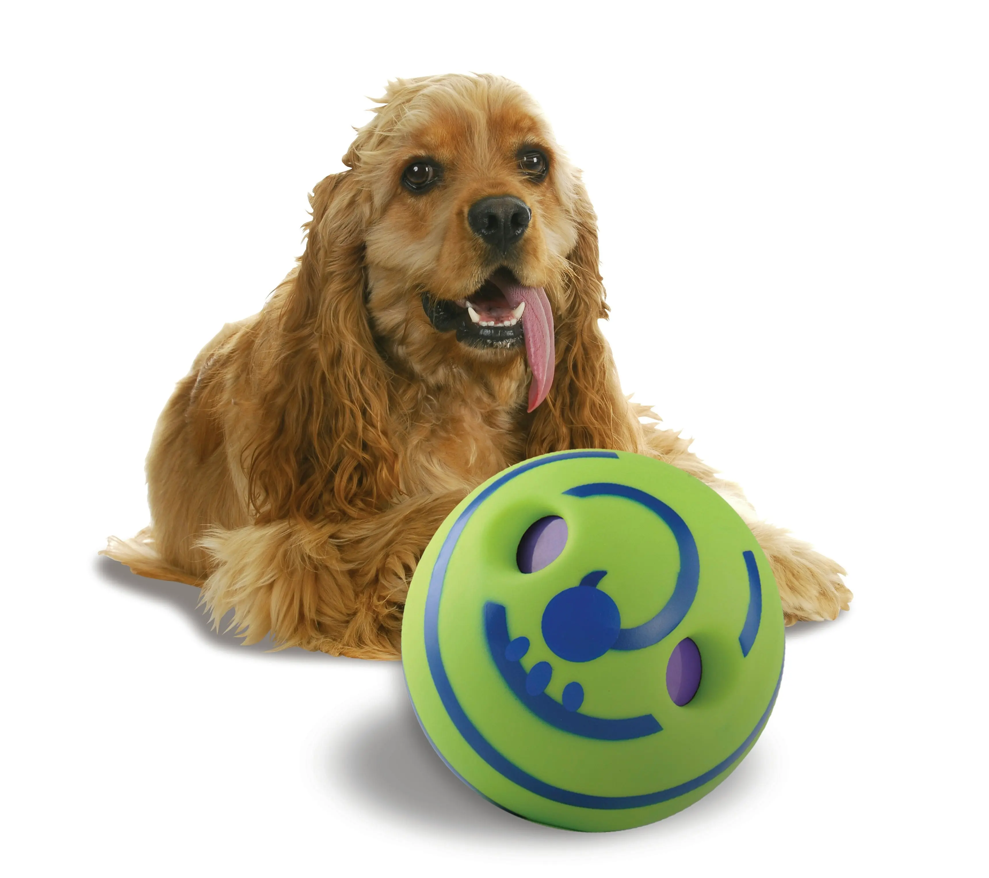 Cushy Pets 15cm Outdoor/Indoor Vinyl Giggle Sound Dog/Pet Toy Playing Ball Green